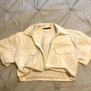 Zara- Cropped Shirt